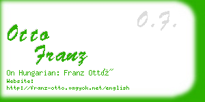 otto franz business card